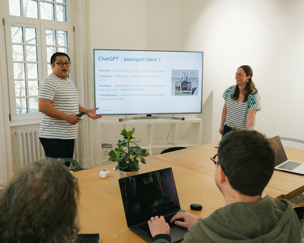 Karen et
David animent un atelier IA